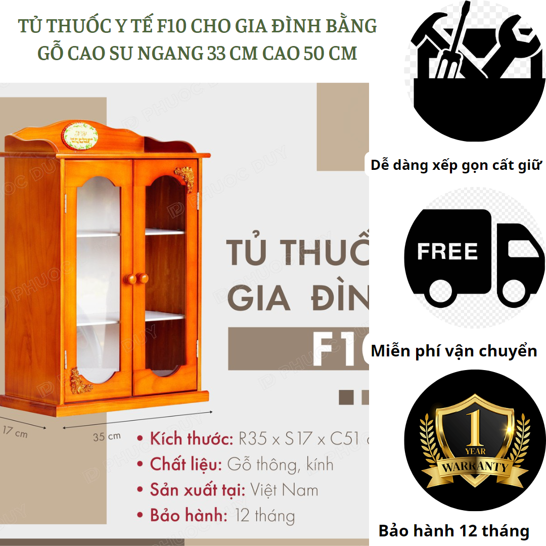 TỦ THUỐC Y TẾ-TỦ ĐỰNG ĐỒ Y TẾ BẰNG GỖ CAO SU TỰ NHIÊN AN TOÀN VÀ CỨNG CÁP F10
