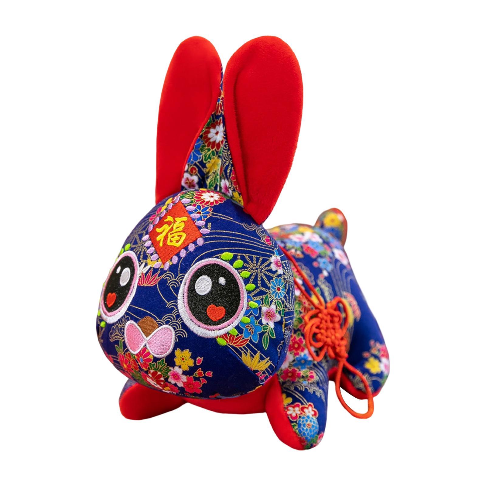 2x Cute Chinese New Year Rabbit Plush Toy Bunny Doll Holiday Stuffed Animal
