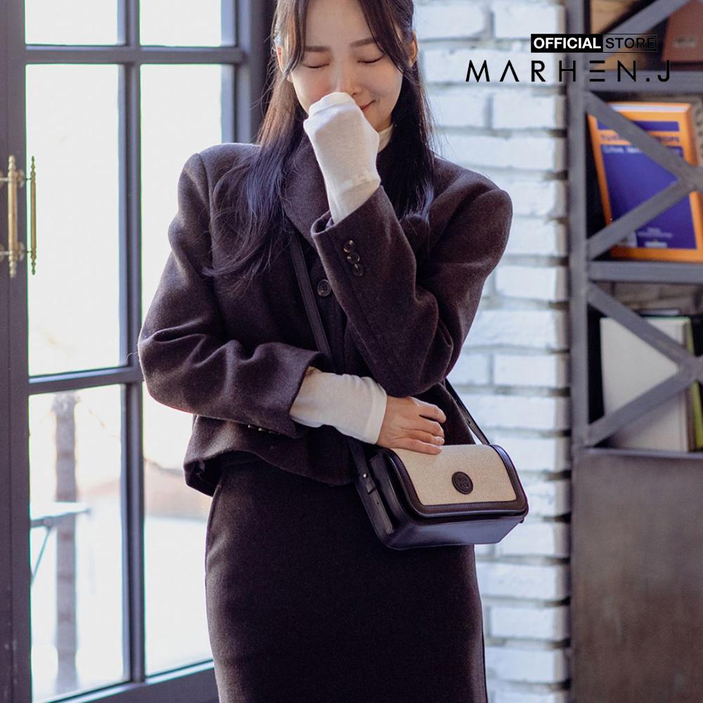 Marhen.J - Túi đeo chéo nữ chữ nhật nắp gập Rebecca MJ21DREBEC-BK