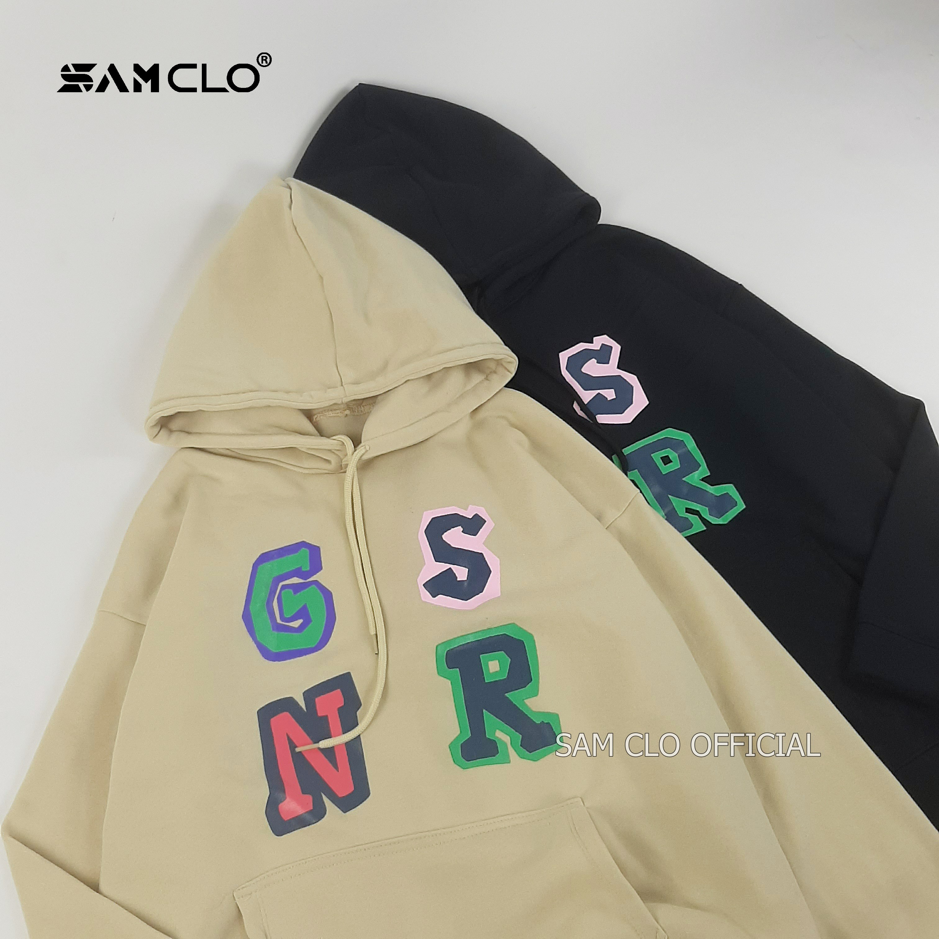 ÁO KHOÁC NỈ SAM CLO nữ freesize hoodie có mũ tay dài thu đông dáng unisex in NHIỀU MÀU GSNR