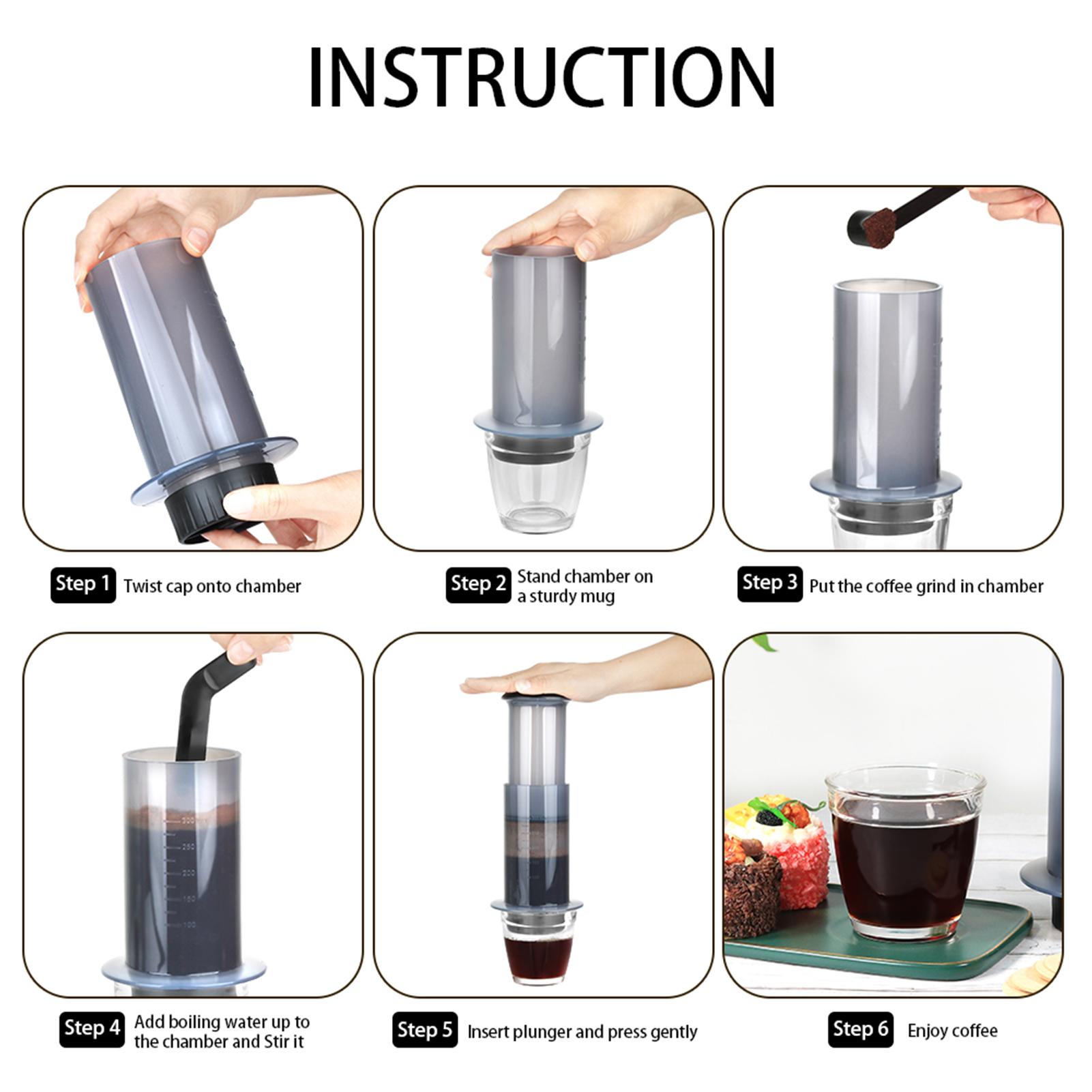Máy pha cà phê Espresso cầm tay với 50 miếng giấy lọc cà phê để cắm trại du lịch ngoài trời
