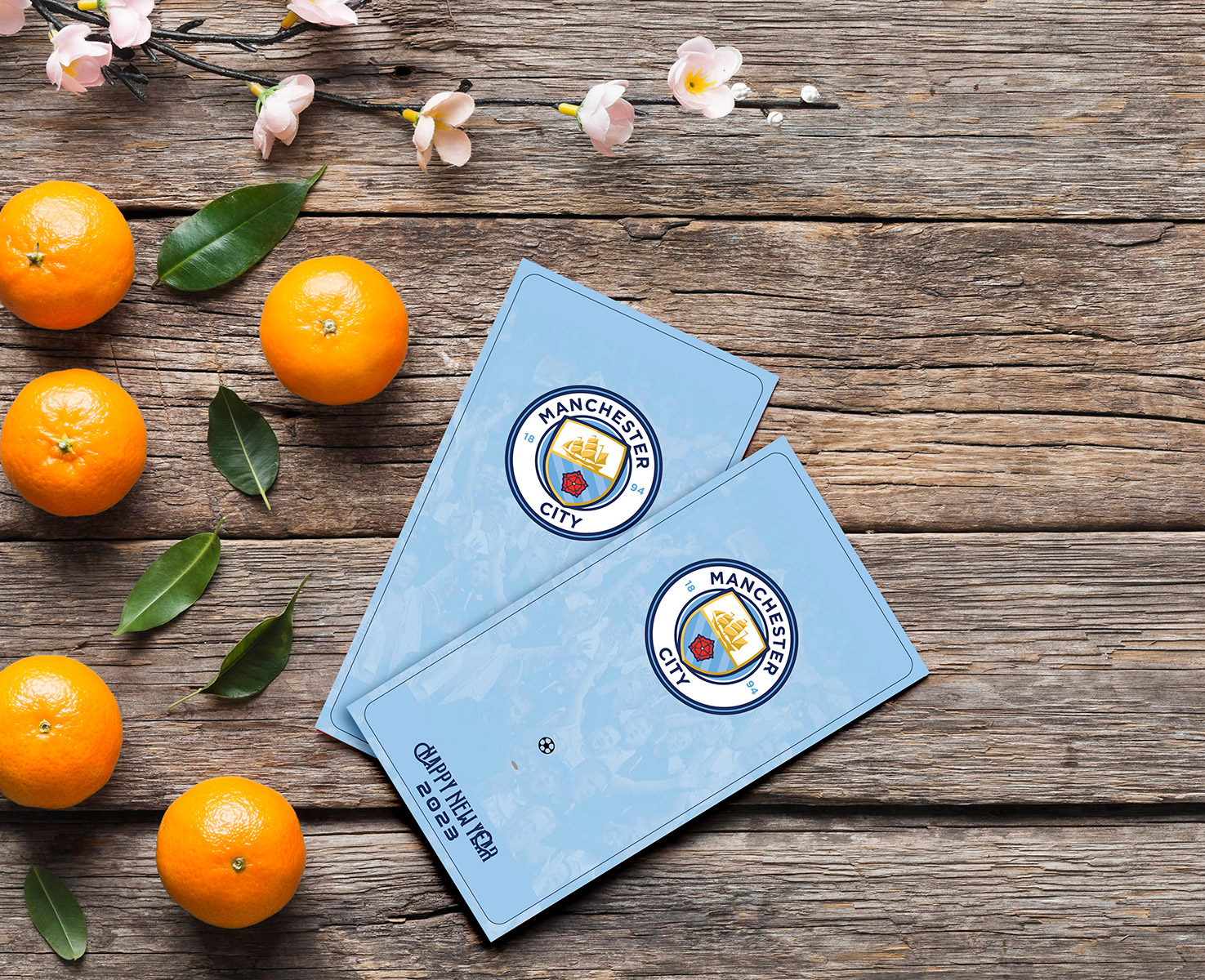 Bộ 10 Bao Lì Xì Năm Mới 2023 Quý Mão kích cỡ 8x16cm – Dành cho fan Manchester City và Erling Haaland