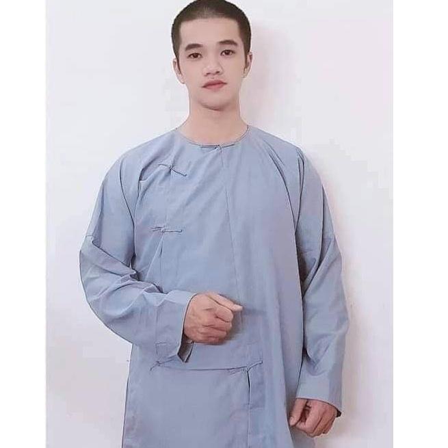 ĐỒ LAM ĐI CHÙA Mẫu Vạt Hò - CaCao  Nút Thắt,Size 30 - 4 - 68kí