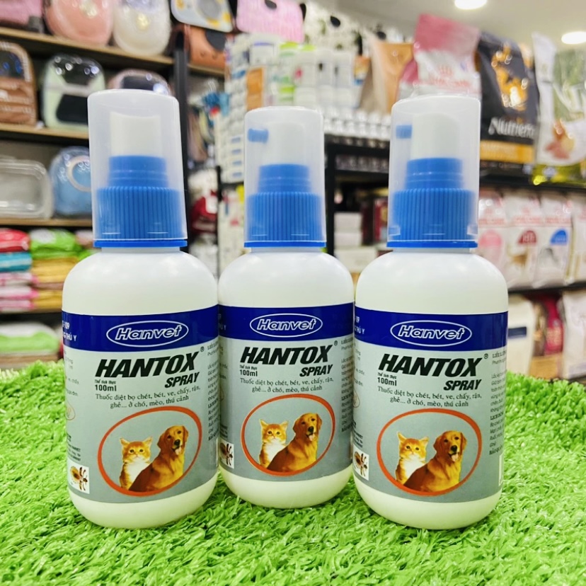 Xịt Hantox Spray diệt bọ chét chấy rận cho chó mèo