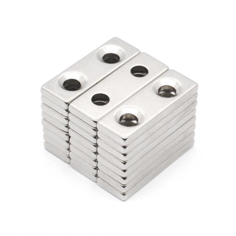Nam châm chữ nhật 2 lỗ vát 30x10x5mm , set 5 viên