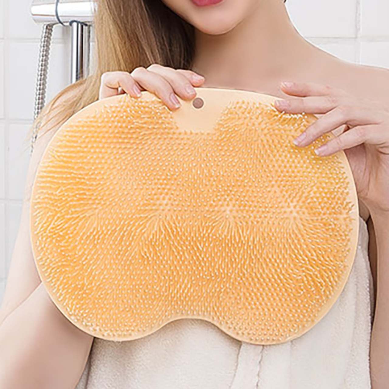 Tấm Chà Lưng, Cọ Chân Tạo Bọt Silicon Dán Tường Massage Tiện Lợi