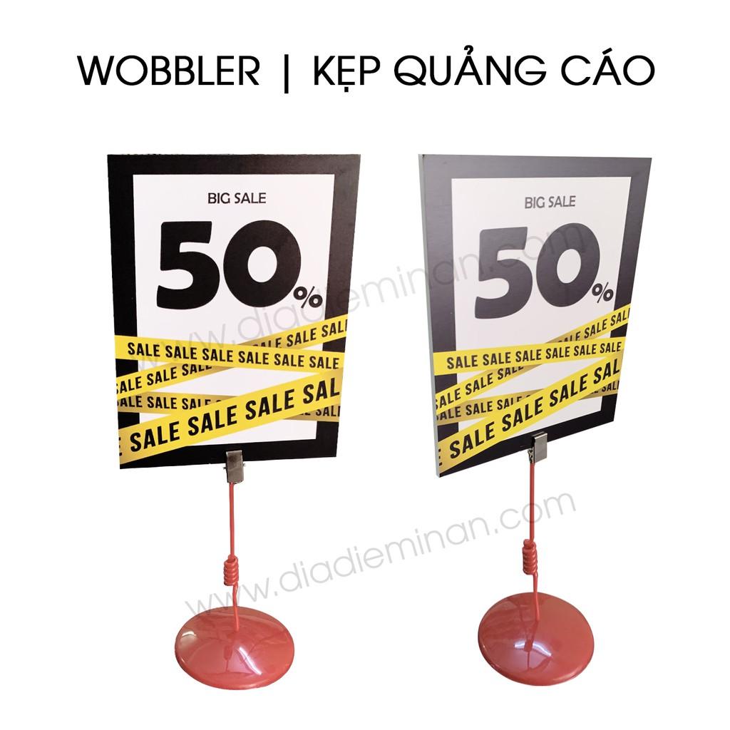 Wobbler để bàn, wobbler quảng cáo, Kẹp quảng cáo để bàn