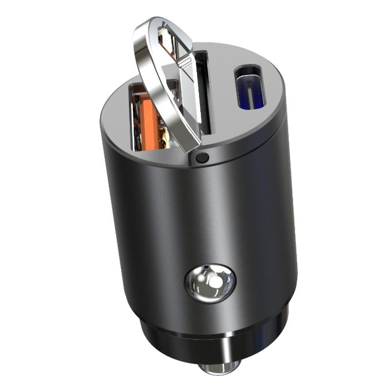 Bộ sạc xe mini Sạc nhanh 30W Bộ sạc mini QC+PD PD+PD Đầu ra kép USB Type-C Đầu ra