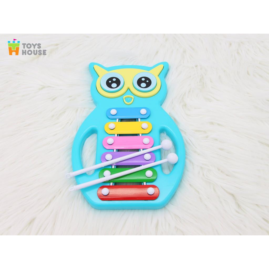 Đồ chơi nhạc cụ- Đàn gõ Xylophone hình cú mèo đáng yêu Toyshouse- Dụng cụ phát triển năng khiếu âm nhạc dành cho bé yêu - tặng đồ chơi xinh xắn