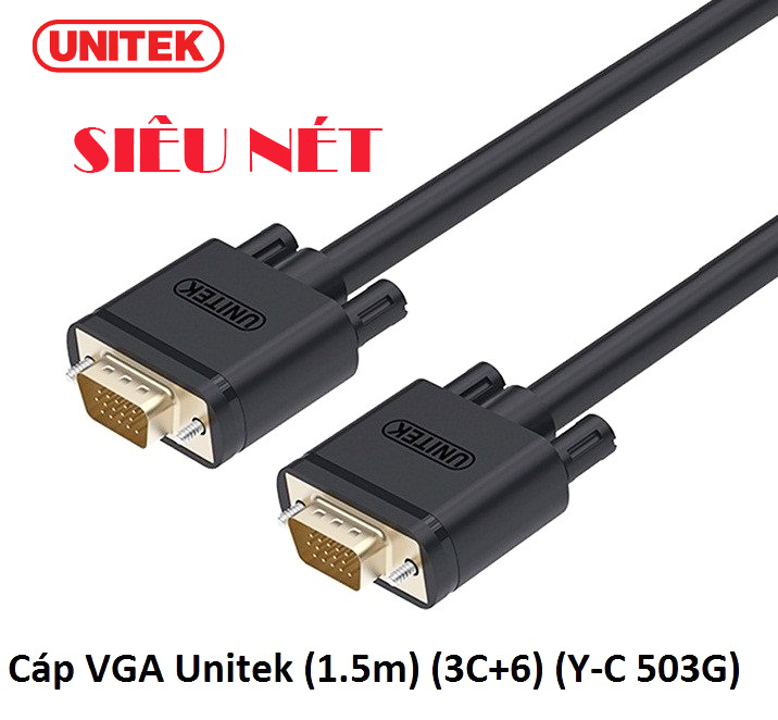 Cáp VGA Unitek Y-C503G (1.5m)