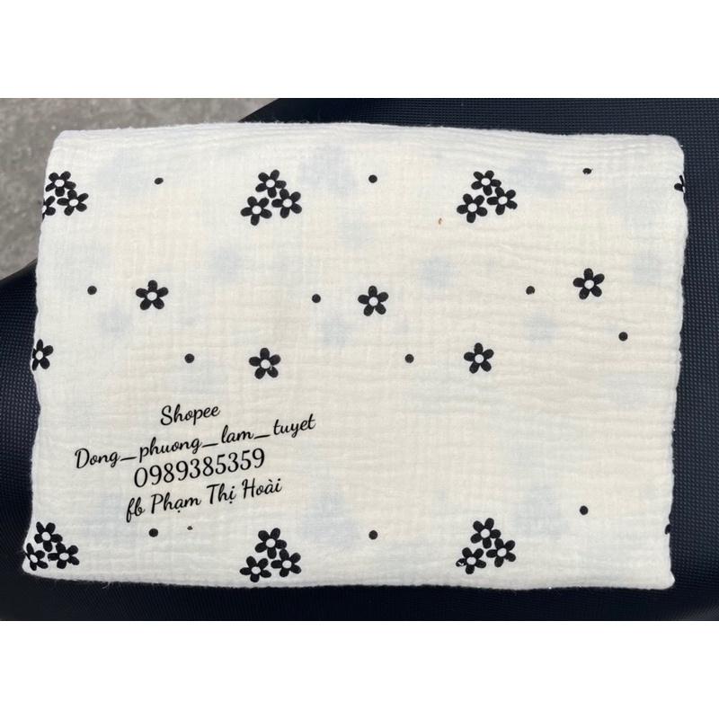 vải xô muslin cao cấp 2 lớp 100% cotton mềm mịn may khăn tắm,chăn,gối,bộ pyjama