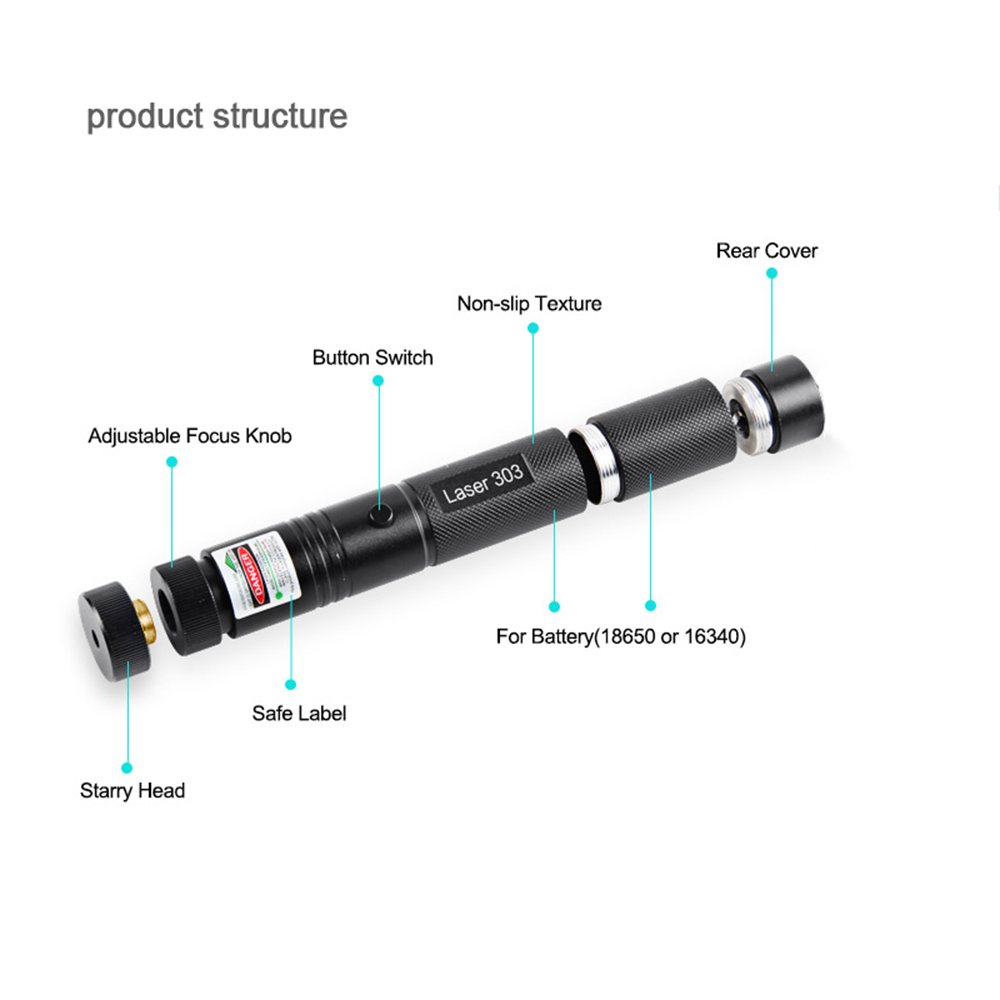 Đèn Pin Laser 303 - Hàng Chính Hãng