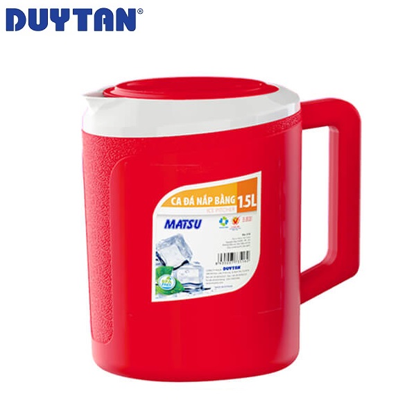 Ca đá nắp bằng nhựa Duy Tân Matsu 1.5 lít - 35162 - Giao màu ngẫu nhiên - Hàng chính hãng