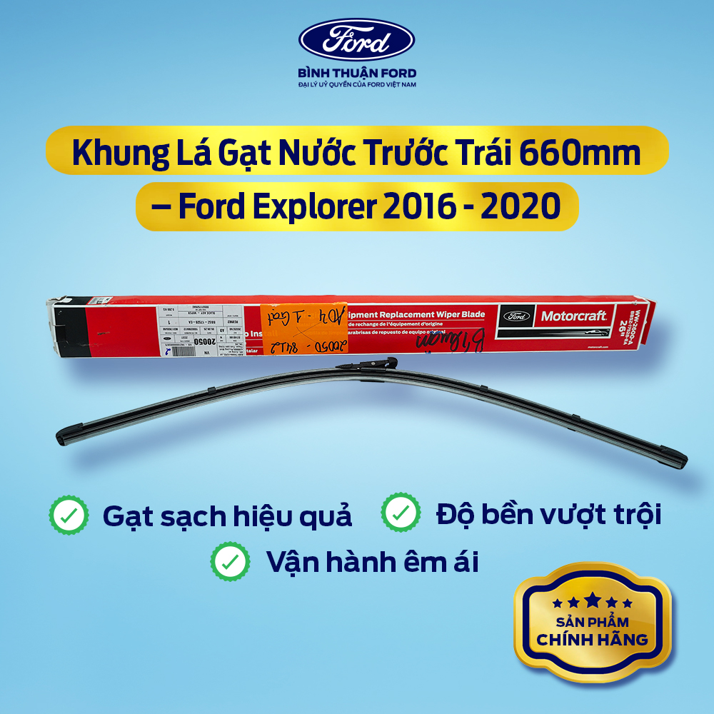 Khung Lá Gạt Nước Trước Trái 660mm – Ford Explorer 2016 - 2020 | Chính Hãng Ford
