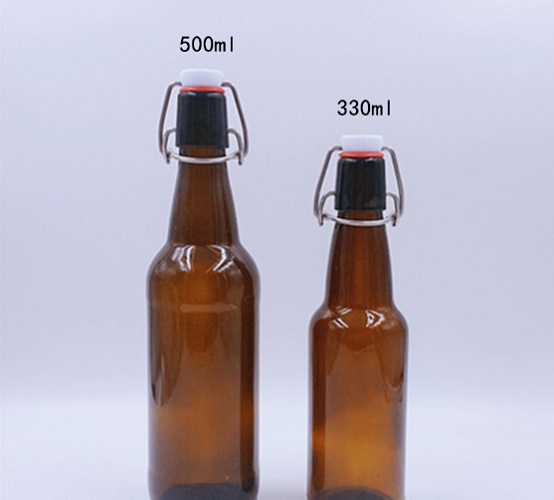 [500ml]Chai thuỷ tinh nắp gài nâu đen lên men F2 Kombucha, Kefir, bia, chống tia cực tím, ánh sáng