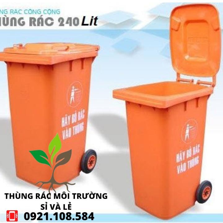 THÙNG RÁC CÔNG CỘNG 240L (CAM,VÀNG,XANH)