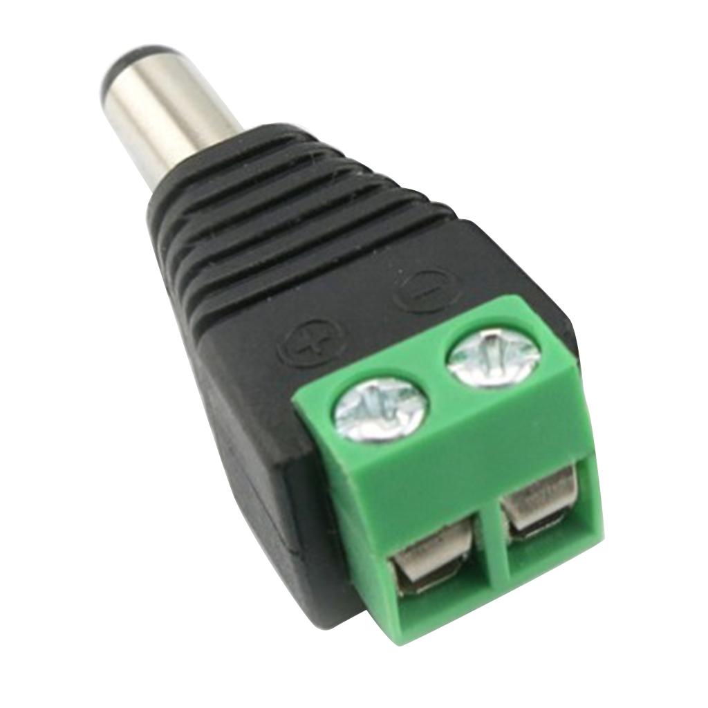 10 12V Nam DC Jack Cắm Dành Cho Dải Đèn LED 120W Nhiệt Độ Hoạt Động: -50 ° C ~ 68 ° C