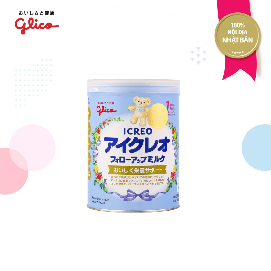 Sữa Bột Glico Icreo Grow-Up 820g/Lon Cho Bé 1-3 tuổi