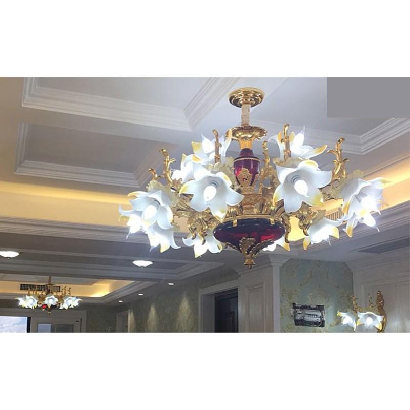 Đèn chùm KAIRINA 15 tay phong cách Châu Âu - kèm bóng LED chuyên dụng