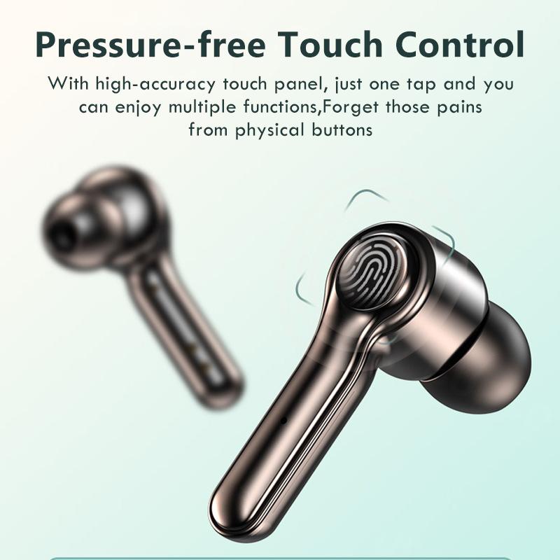 Tai Nghe Không Dây Bluetooth 2200MAh Sạc IPX5 Chống Nước Thể Thao TWS Bluetooth Cảm Ứng Điều Khiển Tai Nghe