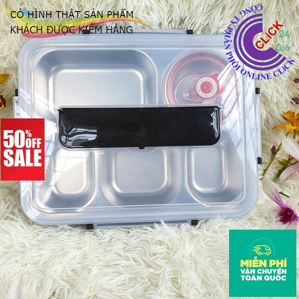 Hộp Cơm Văn Phòng 5 Ngăn Giữ Nhiệt Inox 304 Xịn, Có Thể Hâm Nóng - Hàng Cao Cấp