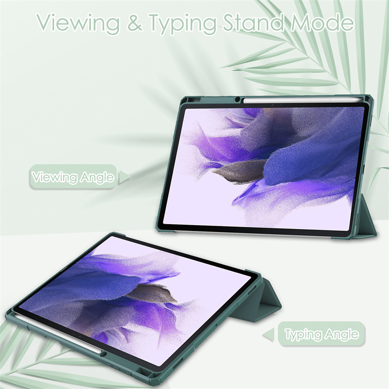 Bao Da Cover Cho Samsung Tab S7 S8 11 Inch T870 / T875 / X700 / X706 Có Khe Cho Bút Cảm Ứng Smart Cover