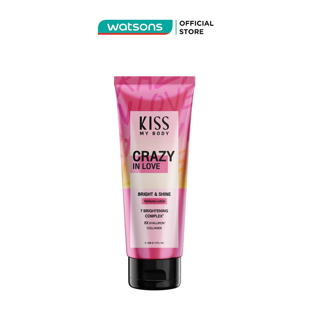 Dưỡng Thể Hương Nước Hoa Kiss My Body Bright &amp; Shine Perfume Lotion Crazy In Love 226g