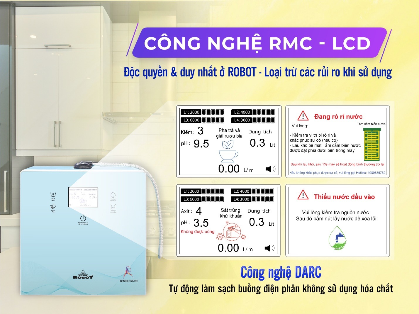 Máy Lọc Nước Điện Giải Thông Minh ROBOT ionPrince 59 - Hàng chính hãng