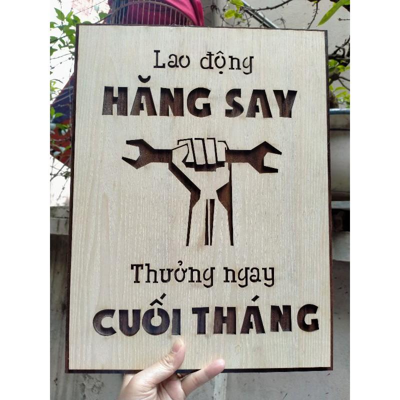 Tranh Gỗ,Tranh treo tường khắc gỗ cắt lase tạo động lực làm việc