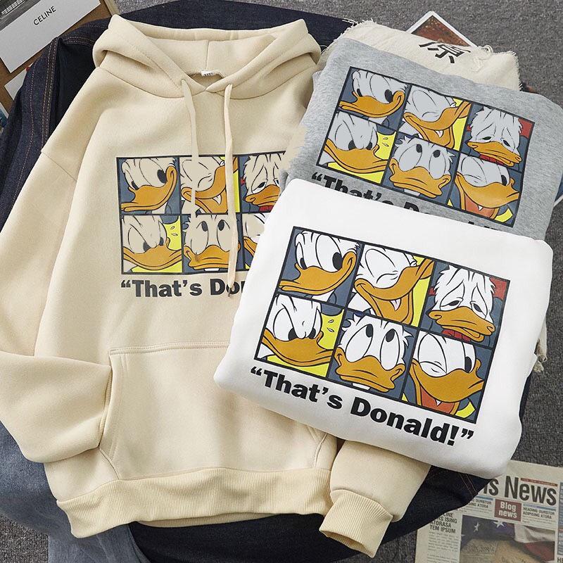 ÁO HOODIE NAM NỮ IN VỊT DONALS