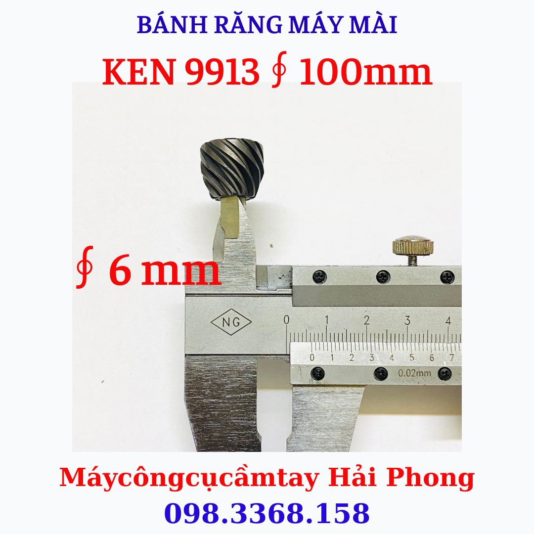 Bánh răng máy mài góc 'CRONW' Mod.3005 / 'KEN' Mod. 9913 / Katomer... ∮ 100 mm