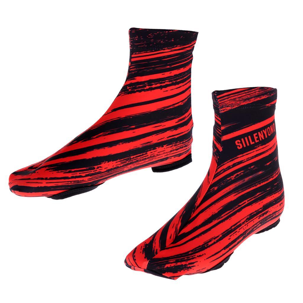 Windproof Bike Cycling Shoe Covers Winter Biking Zipper Overshoes