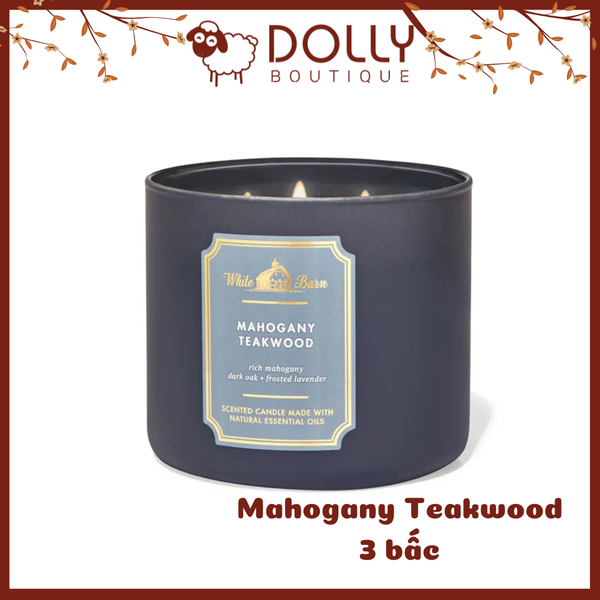 Nến Thơm 3 Bấc B.B.Works Mahogany Teakwood 3-Wick Candle 411g