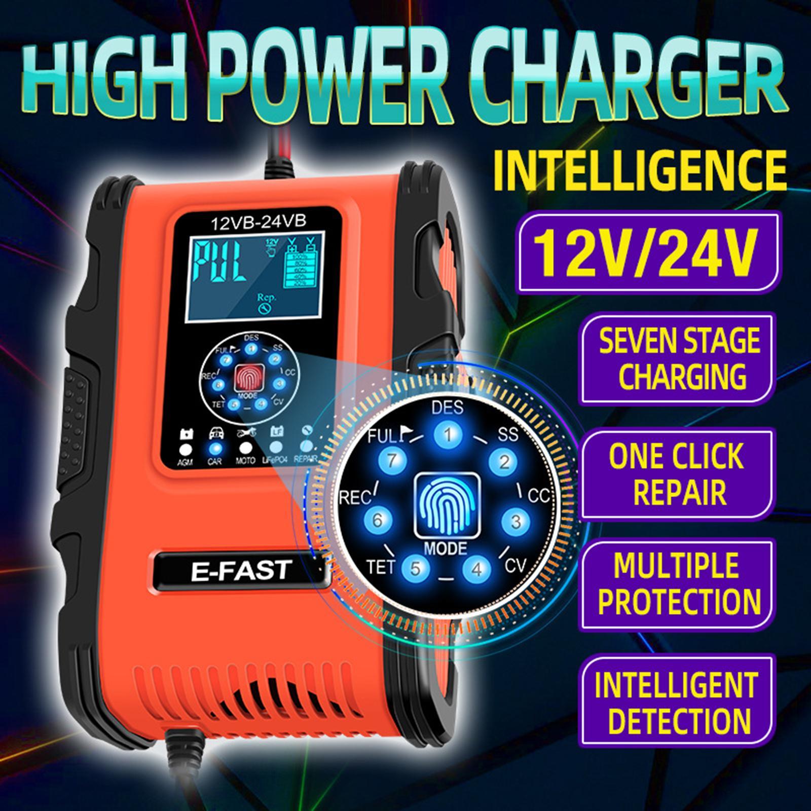 Smart Car Battery Charger 24V 6A Power Automatic Motorcycle Charging