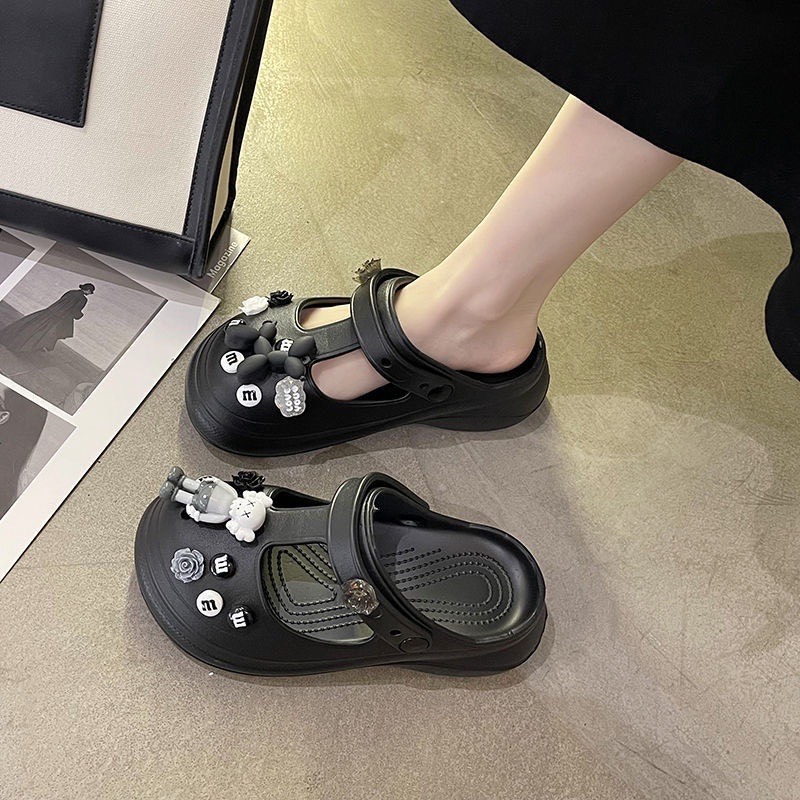 Dép sục Nữ Sandal Đế Cao Siêu Nhẹ, Tặng kèm bộ hình gắn sticker 3D SỤC KHOÉT Hot nhất 2022