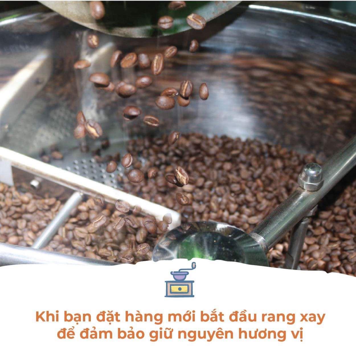 Cà phê (cafe) nguyên chất Robusta hữu cơ 100% berry culi pha máy espresso - Vanbina Coffee Single origin ( Dạng bột )