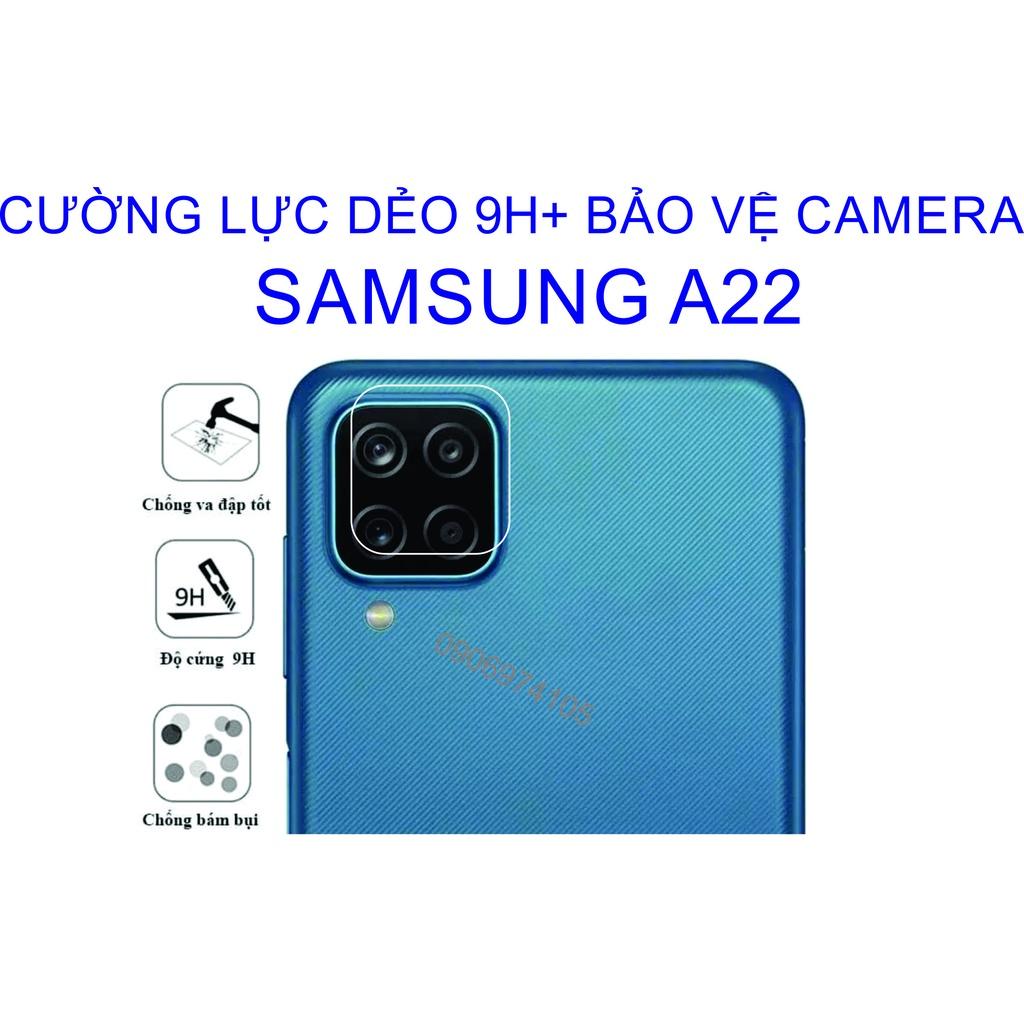 Cường lực Dẻo Bảo vệ Camera Dành Cho SAMSUNG A22 Siêu bền không nức mẻ khi va chạm, bảo vệ camera
