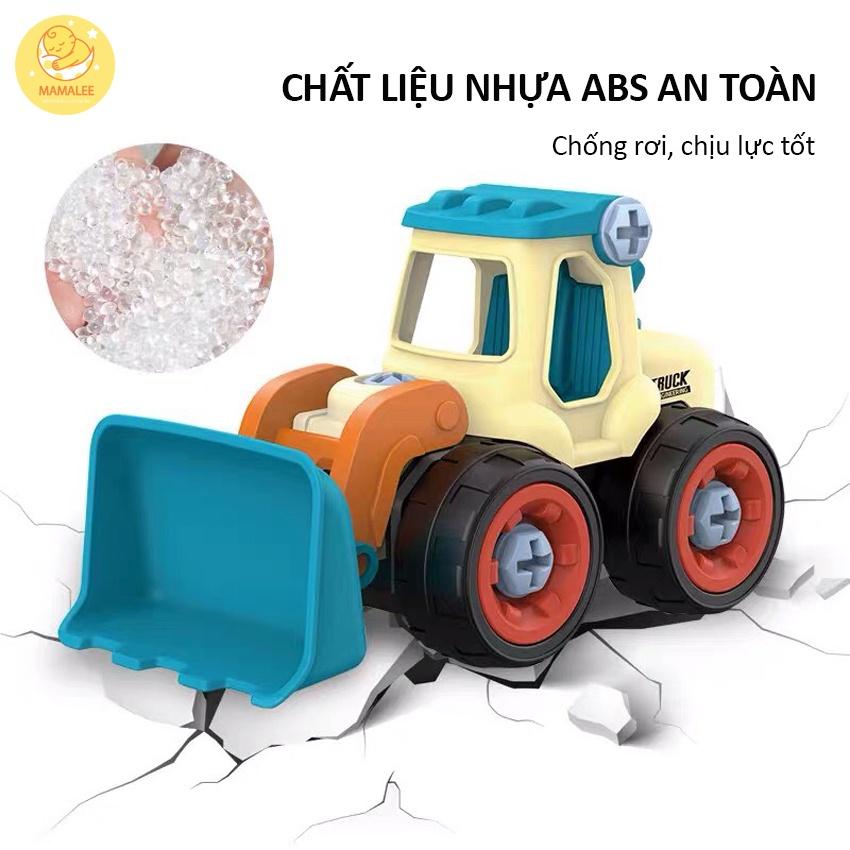 Bộ 4 Món Đồ Chơi Lắp Ráp Mô Hình Xe Kỹ Thuật Công Trình Có Tua Vít - Nâng Cao Khả Năng Thực Hành Cho Bé