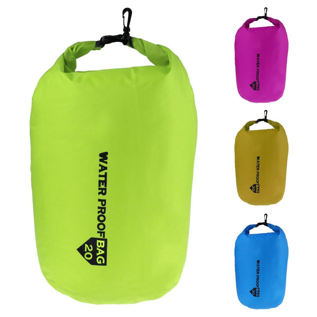 2X Waterproof Pack Sack Camping Rafting Kayak Compression Sack 20L Light Green