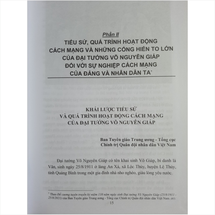 Sách Cuộc Đời Và Sự Nghiệp Đại Tướng Võ Nguyên Giáp