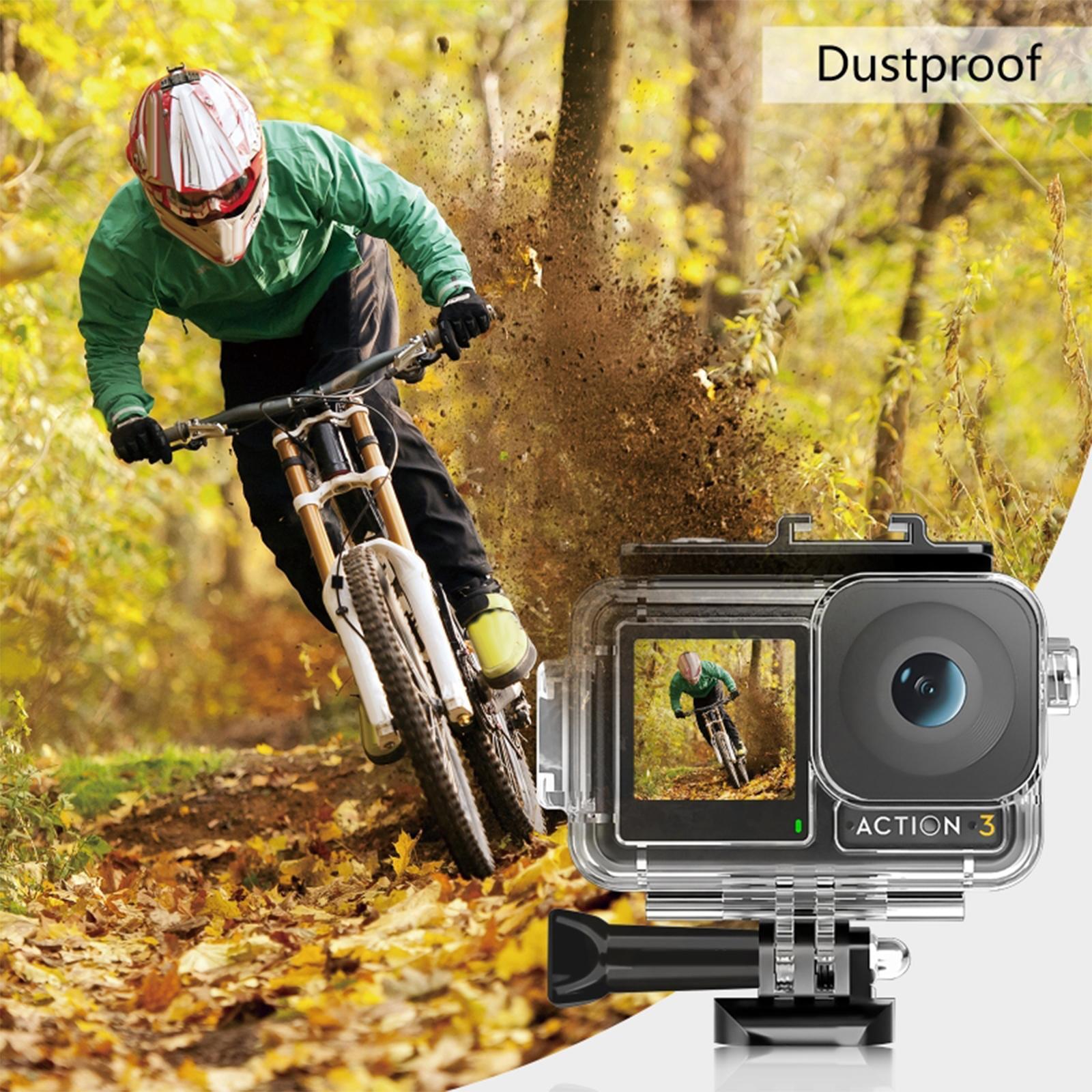 Underwater Camera Housing Case Protective Lens Guards Built in Two Cold Shoe