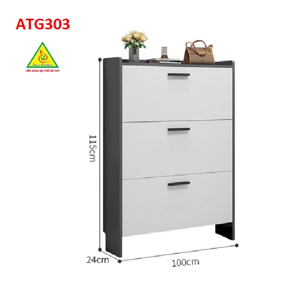 Tủ giày thông minh cánh lật, tủ giày bằng gỗ MDF ATG303