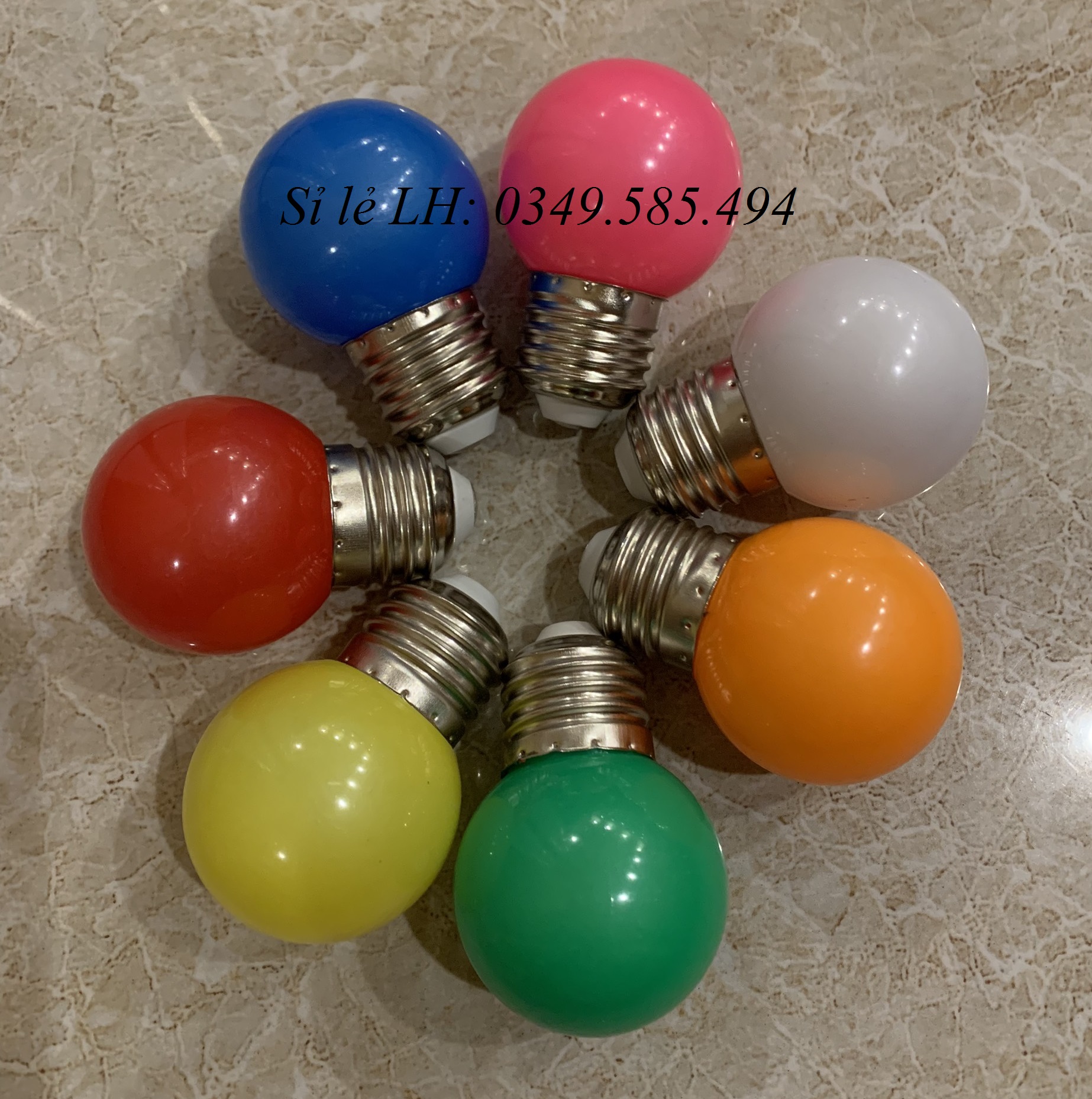 Bóng chanh đèn led 1W, 3W nhiều màu, đèn led trang trí ngoài trời, chống nước [Xả kho