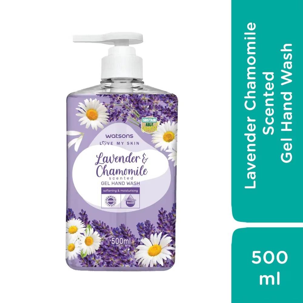 Gel Rửa Tay Watsons Love My Skin Lavender Chamomile Scented Gel Hand Wash 500ml