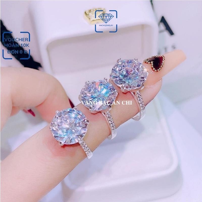 Nhẫn bạc nữ đính đá thời trang, trang sức anchi jewelry