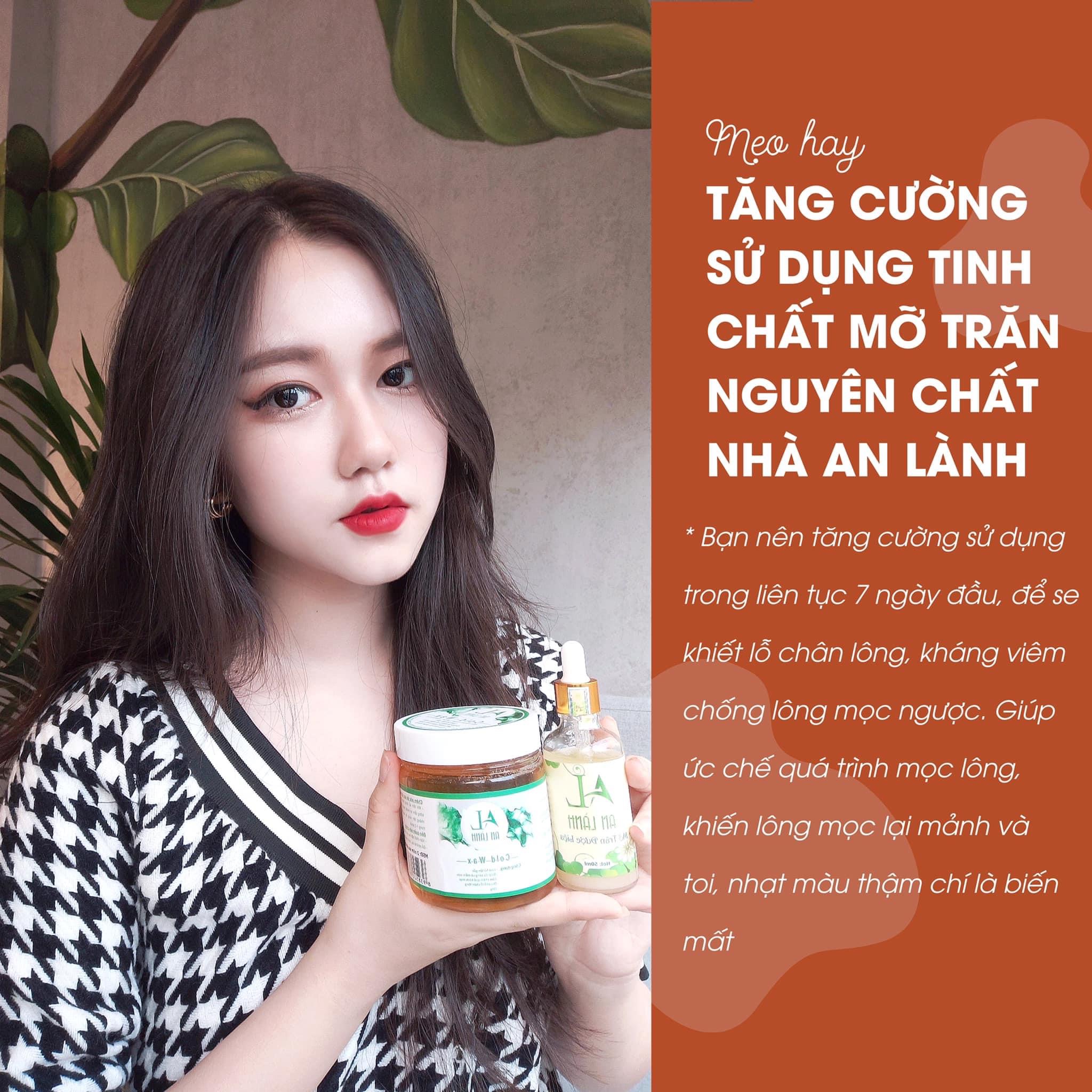 Combo Triệt Lông Vĩnh Viễn An Lành / 1 Wax 350Gr / 1 Sét giấy và que / 1 Mỡ trăn 50ml /1 Tinh Dầu 5ml