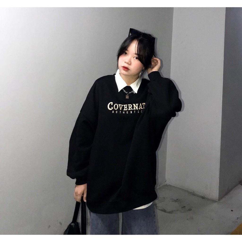 Áo Sweater COVERNAT Form Rộng Unisex Tay Bồng Nam Nữ Mặc Được Chất Nỉ Hàng Xuất Dày Đẹp Không Bai, Không Xù Coolz CZ0999