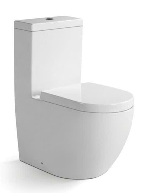 Bộ bàn cầu 1 khối( P-TRAP), kích thước: 680*360*810mm, màu Glossy White, hiệu Trevi