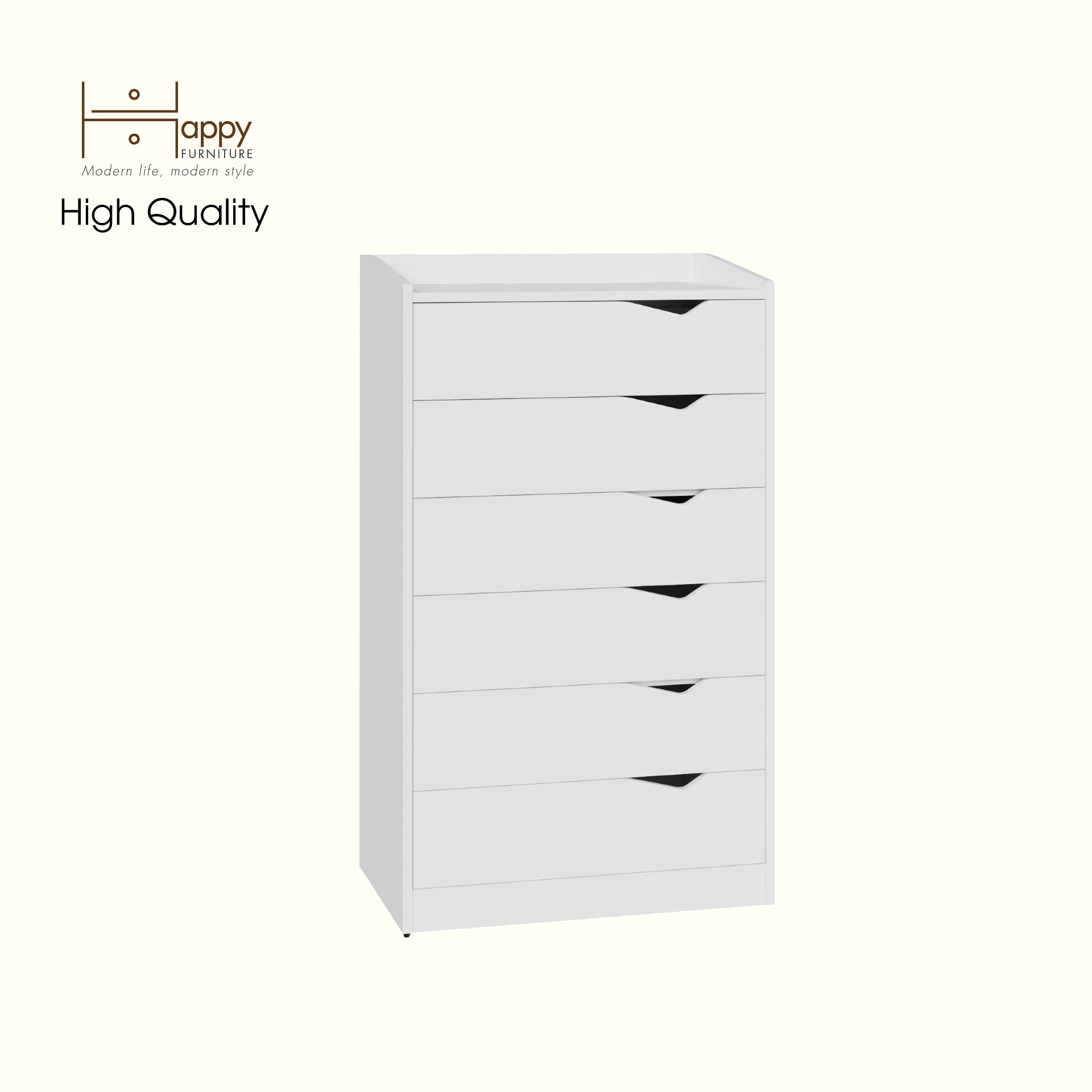 [Happy Home Furniture] WINNI, Tủ lưu trữ 6 ngăn kéo, 70cm x 45cm x 120cm ( DxRxC), THK_139