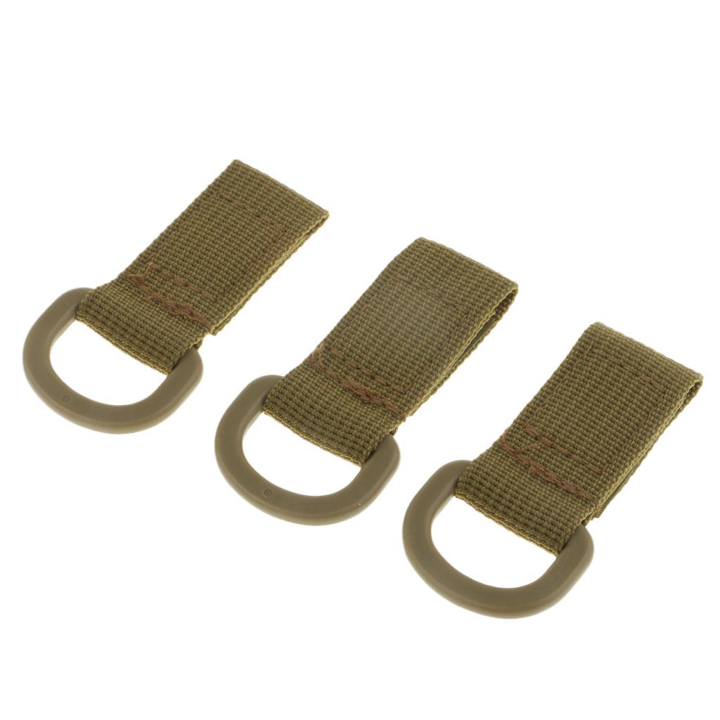 3pcs Durable Nylon Molle Webbing Belt Buckle Adapter Hanging for MOLLE Systems Backpack